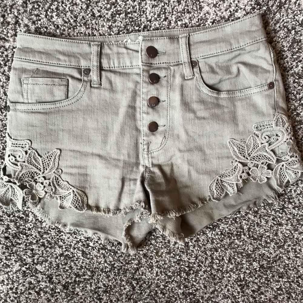 Army green shorts